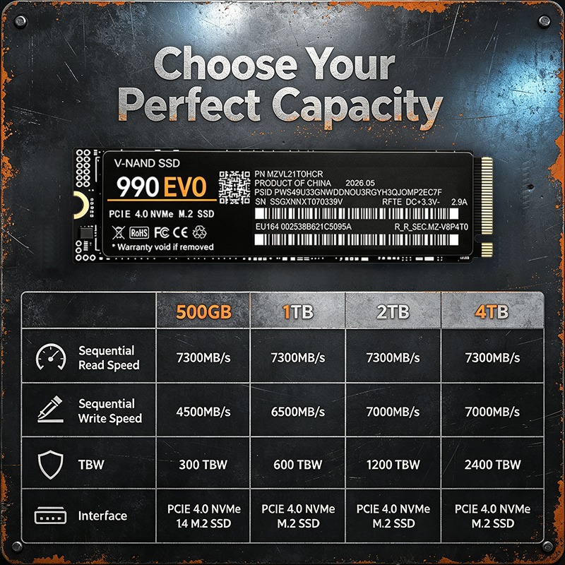 990 EVO M.2 2280 NVMe PCIe 4.0 - đánh giá và giá M.2 Nvme 4Tb Pcie 4.0 Ssd